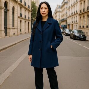 J.Percy Navy Blue Merino Wool Peacoat Women’s Size 4